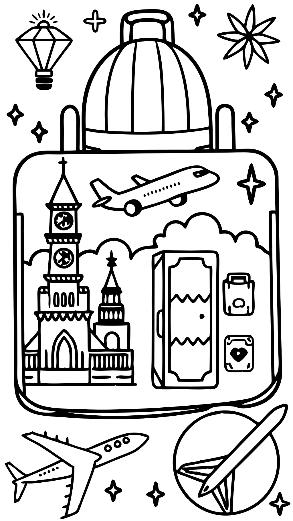 coloring page passport